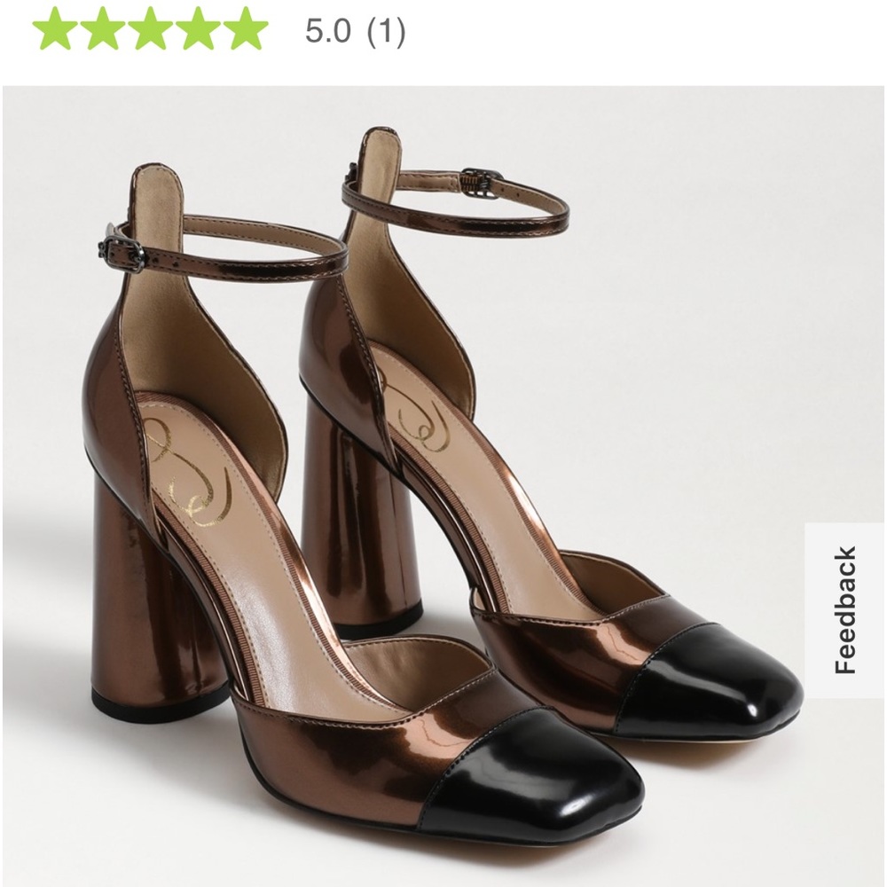 Black & dark brown bronze Sam Edelman heels size 9